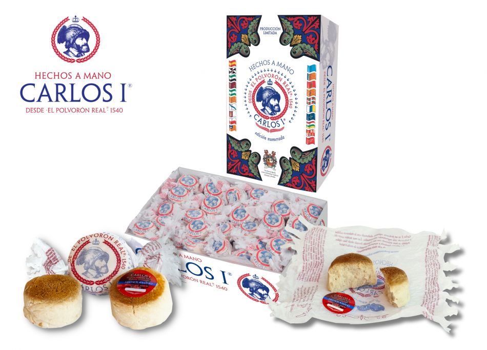 Caja Litografiada 3 kg Polvorones Carlos I