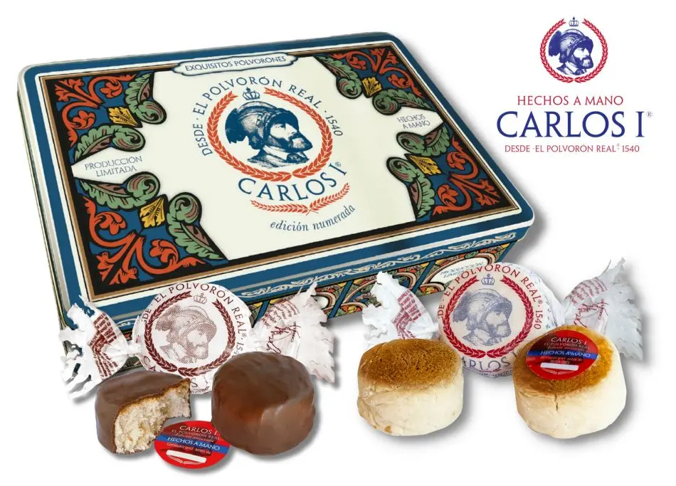 Lata Surtida 1,1 kg Polvorones Carlos I (Original y Baados)