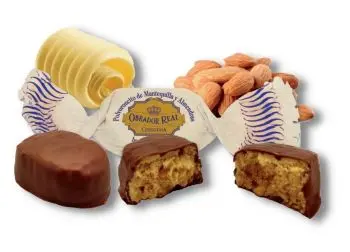 Polvoroncitos de Almendra y Mantequilla baados en Chocolate